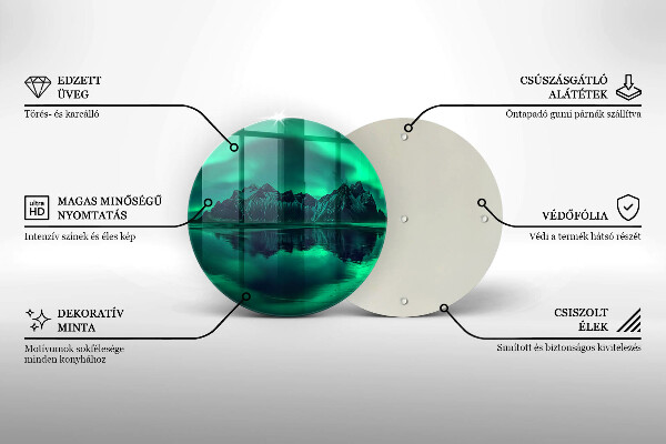 Glas Ceranfeldabdeckung Nordlichtlandschaft