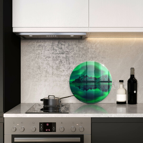 Glas Ceranfeldabdeckung Nordlichtlandschaft