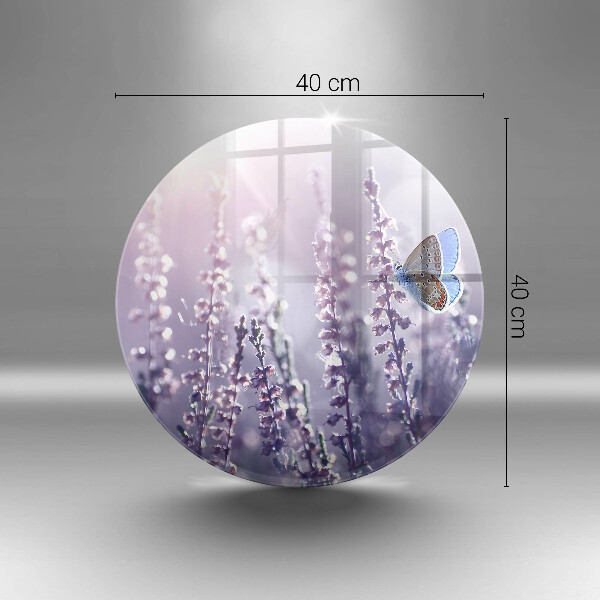 Glas Ceranfeldabdeckung Wildblumen und Schmetterling