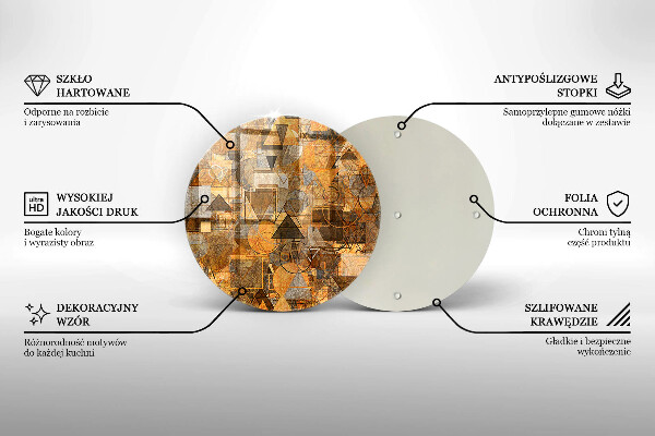 Glas Ceranfeldabdeckung Nahtloses Muster aus geometrischen Figuren