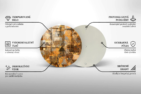 Glas Ceranfeldabdeckung Nahtloses Muster aus geometrischen Figuren