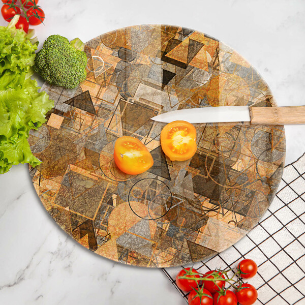 Glas Ceranfeldabdeckung Nahtloses Muster aus geometrischen Figuren