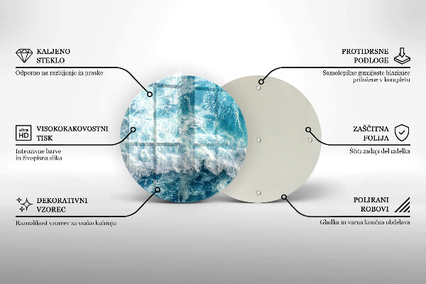 Glas Ceranfeldabdeckung Spritzschutz Meerwasserwellen