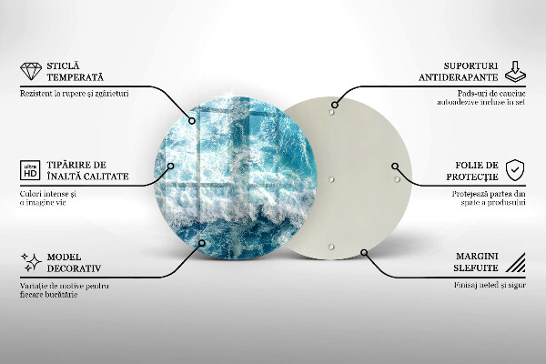 Glas Ceranfeldabdeckung Spritzschutz Meerwasserwellen