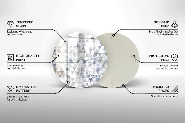 Glas Ceranfeldabdeckung Spritzschutz Dreiecksmuster