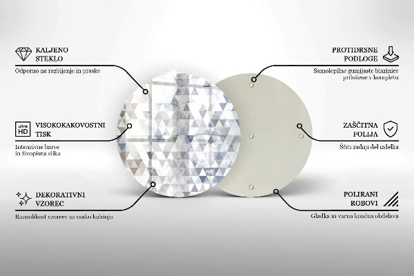 Glas Ceranfeldabdeckung Spritzschutz Dreiecksmuster