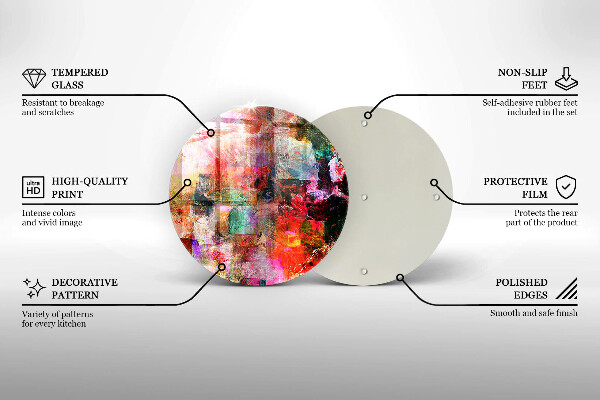 Glas Herdabdeckplatte Abstraktion malen