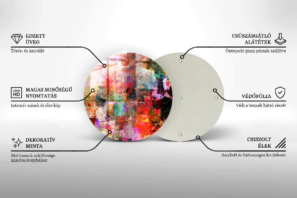 Glas Herdabdeckplatte Abstraktion malen