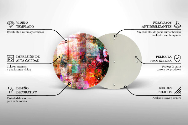 Glas Herdabdeckplatte Abstraktion malen