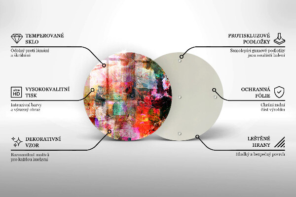 Glas Herdabdeckplatte Abstraktion malen