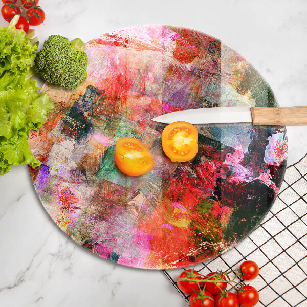 Glas Herdabdeckplatte Abstraktion malen