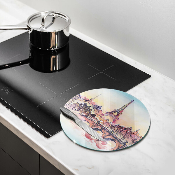 Glas Herdabdeckplatte Landschaft des Pariser Eiffelturms