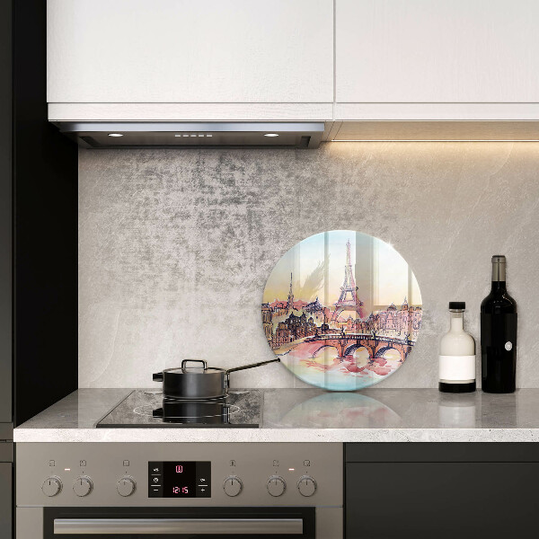 Glas Herdabdeckplatte Landschaft des Pariser Eiffelturms