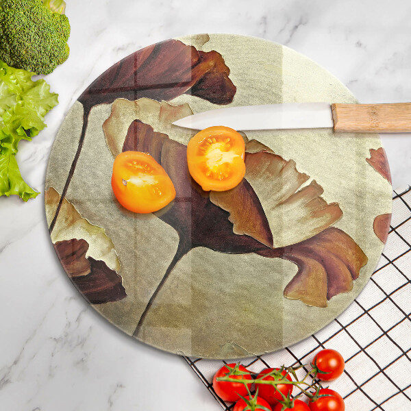 Glas Ceranfeldabdeckung Bemalte Boho-Blumen