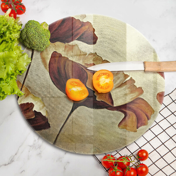 Glas Ceranfeldabdeckung Bemalte Boho-Blumen