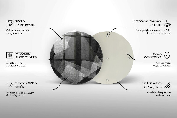 Glas Herdabdeckplatte Geometrische Abstraktion