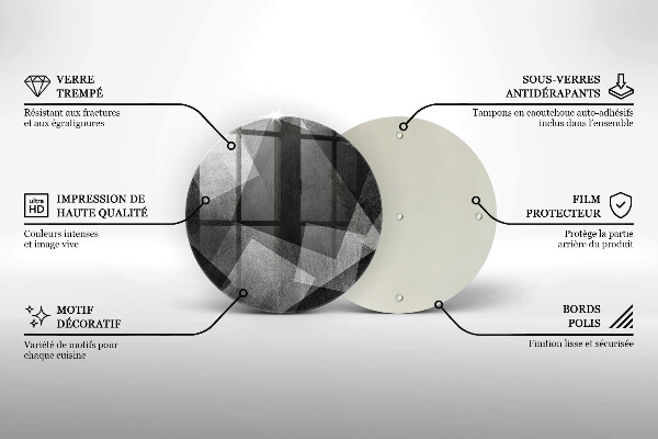 Glas Herdabdeckplatte Geometrische Abstraktion