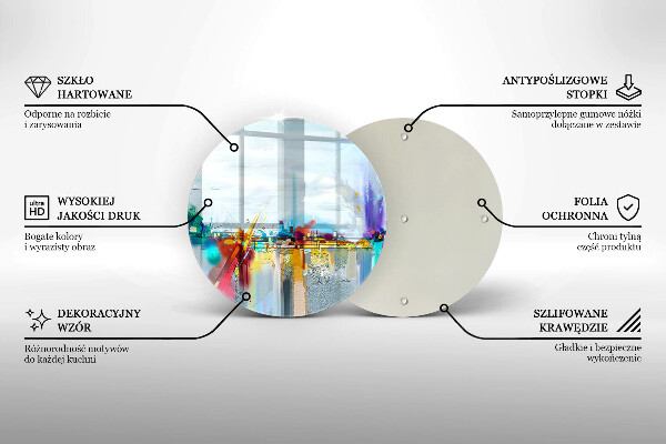 Glas Herdabdeckplatte Gemalte Abstraktion