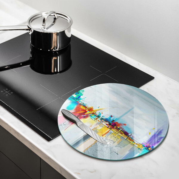 Glas Herdabdeckplatte Gemalte Abstraktion