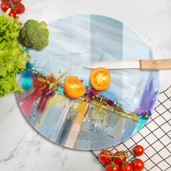 Glas Herdabdeckplatte Gemalte Abstraktion