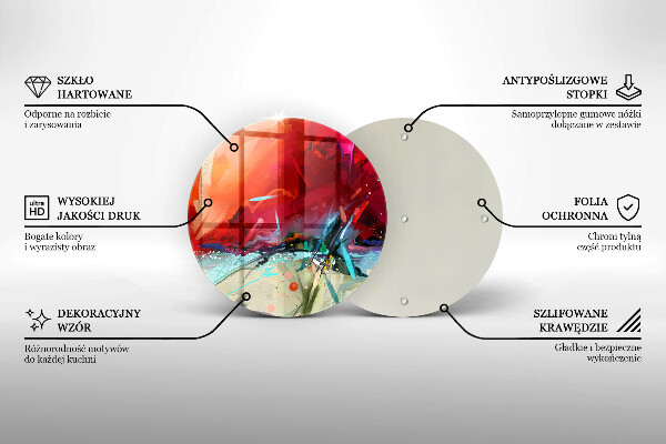 Glas Herdabdeckplatte Gemalte Abstraktion