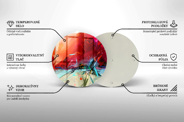 Glas Herdabdeckplatte Gemalte Abstraktion