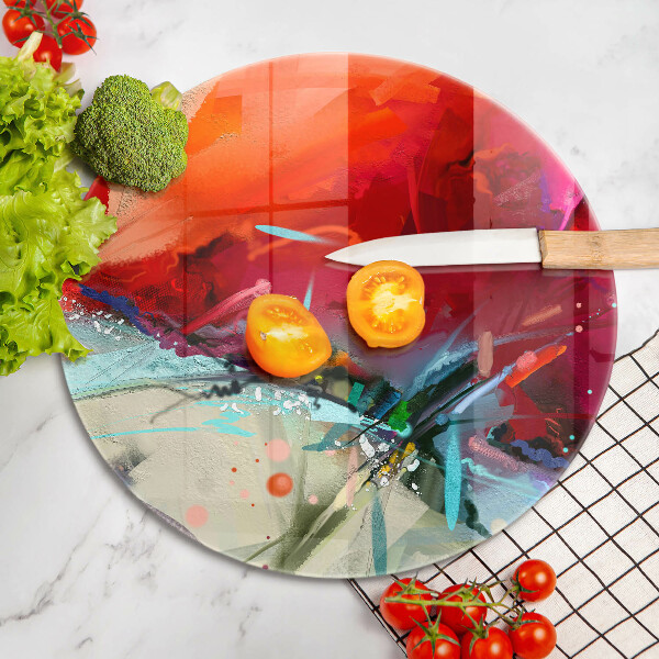 Glas Herdabdeckplatte Gemalte Abstraktion