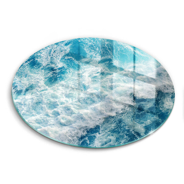 Glas Herdabdeckplatte Meerwasserwellen