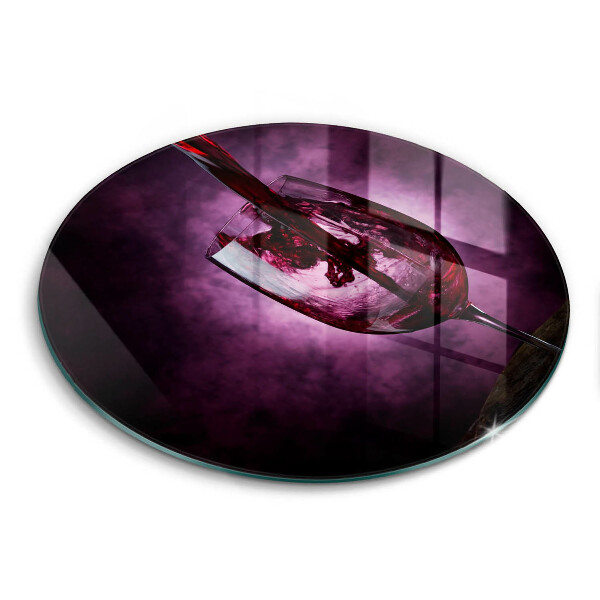 Glas Ceranfeldabdeckung Ein Glas Wein