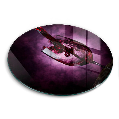 Glas Ceranfeldabdeckung Ein Glas Wein