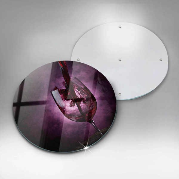 Glas Ceranfeldabdeckung Ein Glas Wein