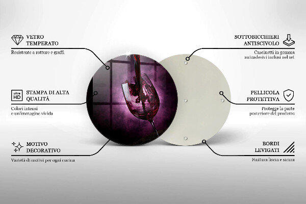 Glas Ceranfeldabdeckung Ein Glas Wein