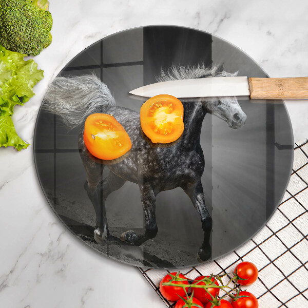 Glas Ceranfeldabdeckung Pferd galoppiert