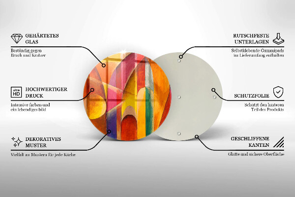Glas Ceranfeldabdeckung Bunte Abstraktion