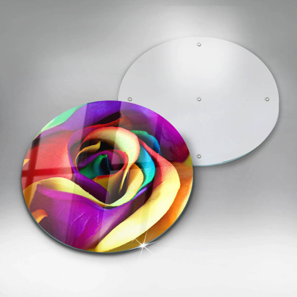 Glas Ceranfeldabdeckung Bunte Rosenblätter