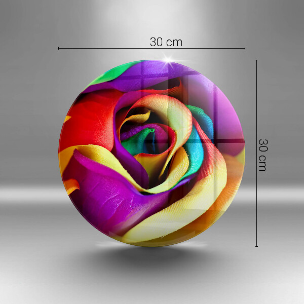 Glas Ceranfeldabdeckung Bunte Rosenblätter