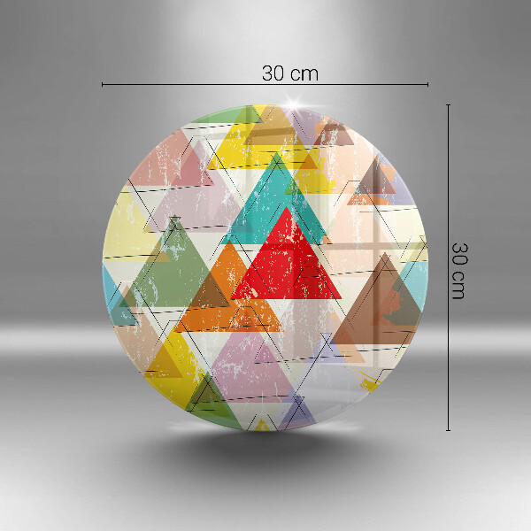 Glas Ceranfeldabdeckung Spritzschutz Bemalte Dreiecke