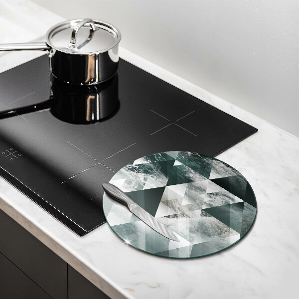 Glas Ceranfeldabdeckung Spritzschutz Dreiecke und Wasser