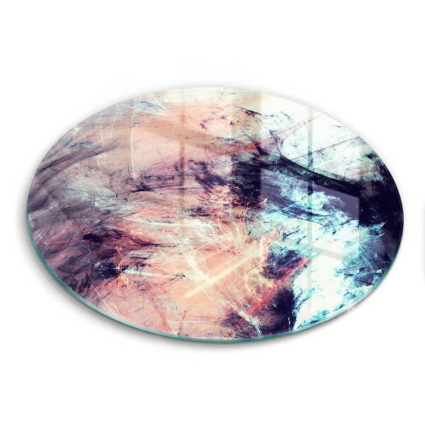 Glas Ceranfeldabdeckung Spritzschutz Gemalte Abstraktion