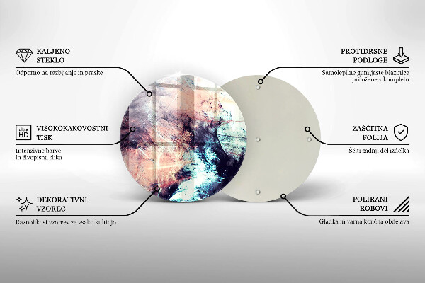 Glas Ceranfeldabdeckung Spritzschutz Gemalte Abstraktion