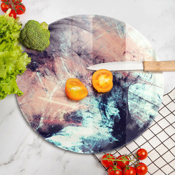 Glas Ceranfeldabdeckung Spritzschutz Gemalte Abstraktion