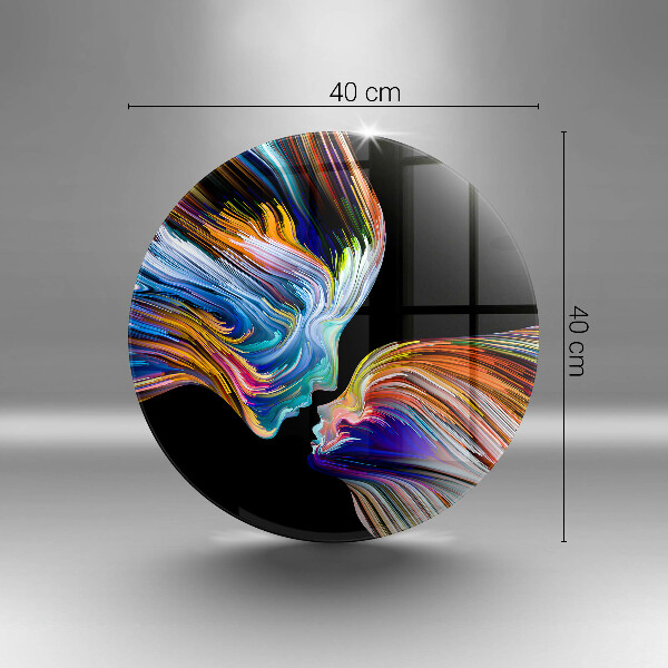 Glas Ceranfeldabdeckung Spritzschutz Kuss-Abstraktion