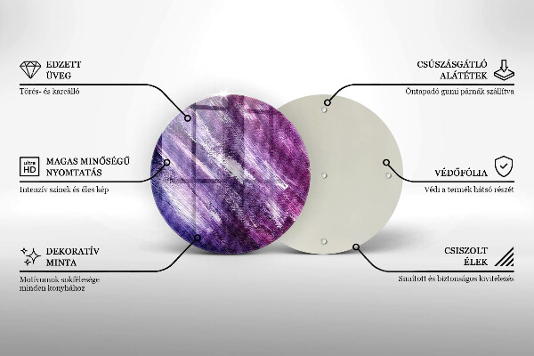 Glas Ceranfeldabdeckung Spritzschutz Abstraktion malen