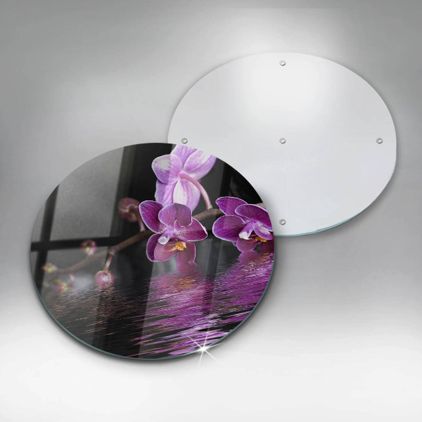 Glas Herdabdeckplatte Orchideen-Zen-Wasser