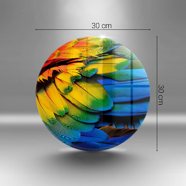 Glas Ceranfeldabdeckung Spritzschutz Bunte Papageienfedern