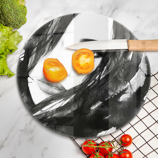 Glas Ceranfeldabdeckung Spritzschutz Das Gesicht einer Frau