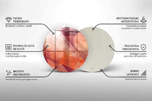 Glas Ceranfeldabdeckung Spritzschutz Abstrakte Kunst