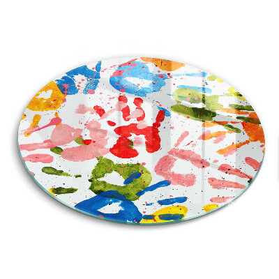 Glas Ceranfeldabdeckung Spritzschutz Spuren von Kinderhänden