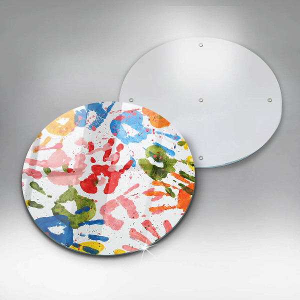 Glas Ceranfeldabdeckung Spritzschutz Spuren von Kinderhänden