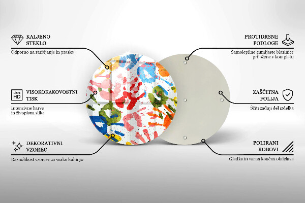 Glas Ceranfeldabdeckung Spritzschutz Spuren von Kinderhänden